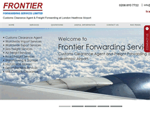 Tablet Screenshot of frontierforwarding.co.uk